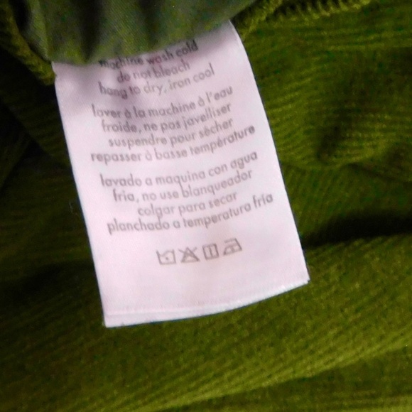 NWT!! WEWOREWHAT Elastic Back Corduroy Pants Basil Green Preppy Academia X-Small - Picture 15 of 16